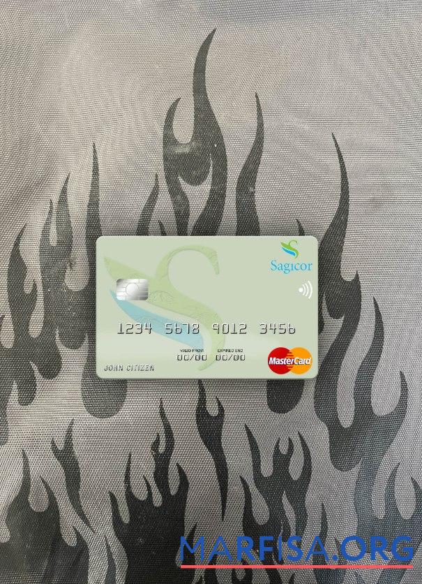 Printable Jamaica Sagicor Bank mastercard photolook front example